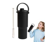 Mug de Voyage pour Café - Gourde Isotherme Sous Vide 74cl,Bouteille D'eau Isotherme Sous Vide Avec Poignée Et Paille Portable Pour Sports, Salle De Sport, École Et Plein Air