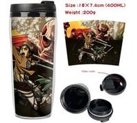 Mug de voyage STACK isotherme en plastique portable - couvercle à vis - Attack on Titan #1 (400ml) G