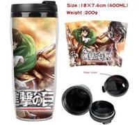 Mug de voyage STACK isotherme en plastique portable - couvercle à vis - Attack on Titan #4 (400ml) G