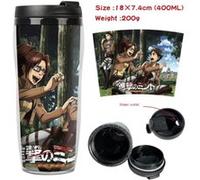 Mug de voyage STACK isotherme en plastique portable - couvercle à vis - Attack on Titan #6 (400ml) G