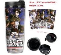 Mug de voyage STACK isotherme en plastique portable - couvercle à vis - Attack on Titan #8 (400ml) G