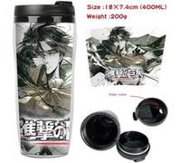 Mug de voyage STACK isotherme en plastique portable - couvercle à vis - Attack on Titan #9 (400ml) G