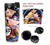 Mug de voyage STACK isotherme en plastique portable - couvercle à vis - Demon Slayer #21 (400ml)