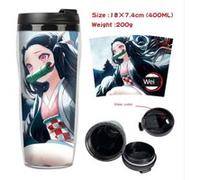 Mug de voyage STACK isotherme en plastique portable - couvercle à vis - Demon Slayer #36 (400ml)