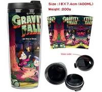 Mug de voyage STACK isotherme en plastique portable - couvercle à vis - Gravity Falls #1 (400ml) G