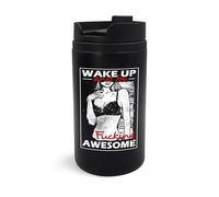 Mug de voyage « Wake Up and Be Awesome », gobelet de voyage, tasse à café isotherme, tasse portable
