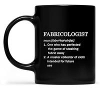 Mug « Définition de Fabricologist » pour couturière, quilteuse ou tailleur : tasse à café originale en céramique imprimée recto verso, idéale comme cadeau pour maman, papa, un ami, une épouse ou un ma