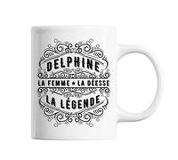 Mug Delphine Femme Déesse légende | Tasse prénom Blanche