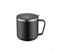 Mug d'extérieur isotherme en acier inoxydable 304 avec rétention de la chaleur et propriétés anti-brûlures, parfait pour boire du café et de l'eau (noir élégant)