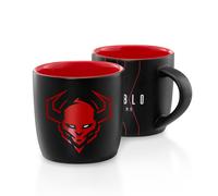 Mug Diablo Chairs Tasse en céramique Tasse à thé Tasse à café Tasse à boire 300 ml, Couleur : noir/rouge
