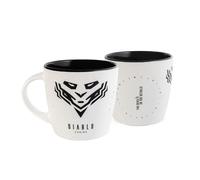 Mug Diablo Chairs Tasse en céramique Tasse à thé Tasse à café Tasse à boire 310 ml, Couleur : Blanc/Noir