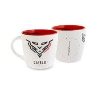 Mug Diablo Chairs Tasse en céramique Tasse à thé Tasse à café Tasse à boire 310 ml, Couleur : Blanc/Rouge