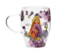 Mug - Disney - Mug En Verre Raiponce Decoratif Floral