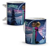 Mug Disney. Personnalisé avec photo et nom. Mug en céramique. 330 ml. Différents designs et couleurs intérieures. Cadeaux originaux. ELSA ET ANA