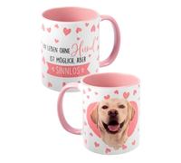 mug - DOG-Sinnlos - inner pink: ceramic, 320 ml
