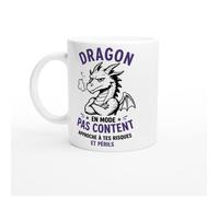 Mug Dragon En Mode Pas Content Approche À Tes Risques Et Périls