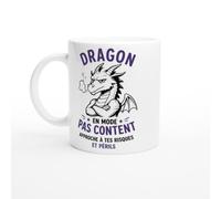 Mug Dragon En Mode Pas Content Approche À Tes Risques Et Périls | idée cadeau originale