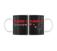 Mug - Duo Amour - Player 1 & Player 2 - Céramique - Lave-Vaisselle - 325 Ml