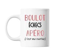 Mug - Échecs - C'est Ma Routine - Céramique - 325 Ml - Résistant Lave-Vaisselle Et Micro-Onde