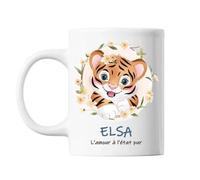 Mug Elsa Amour Pur Tigre Cadeau Bébé