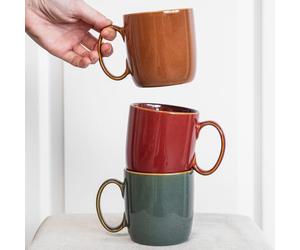 Mug elyas vert beige 38 cl x6