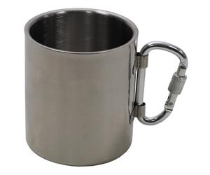 Mug en acier avec mousqueton 0,3 L Fox Outdoor Double-Wall MFH