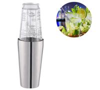 Mug en acier inoxydable de 700 ml + verre de 400 ml, de qualité alimentaire, élégant shaker à cocktail avec coffret cadeau