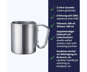 Mug En Acier Inoxydable - Westmark - 61542270 - 300 Ml - Argenté - Anse Mousqueton