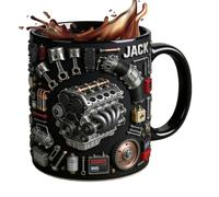 Mug En Céramique - 1 pièce Tasse Mécanique Originale - /5,9 pouces Tasse Moteur avec Poignée Anti-Dérapante | Pour Thé Café Fêtes Anniversaire Saint-Valentin Hommes Amateurs d'Automobiles