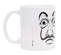Mug en Céramique 330ml Collection La Casa De Papel Solide Lavable Blanc