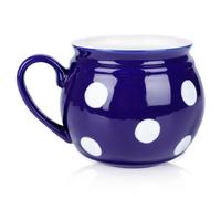 Mug en céramique à pois bleus 850 ml