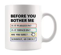 Mug En Céramique Assistance Technique Before You Case Mug 330Ml | Mug En Céramique Écologique Intemporel Tasse Pour Événements Bureau Souvenir Ceramics Coffee Mugs