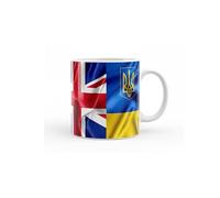 Mug en céramique avec drapeau anglais de l'Ukraine - 325 ml AAA