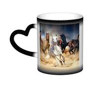 Mug en céramique avec motif cheval qui coule, idée cadeau unique pour homme et mari, changement de couleur sensible à la chaleur