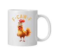 Mug en céramique avec motif de coq amusant de 350 ml | Tasse à café humoristique pour homme, femme, ami, famille, collègues, boissons, vin, jus, bière, lait, maison, bureau
