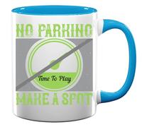 Mug en céramique avec slogan « No Parking Time to Play Make a spot » - Bleu clair