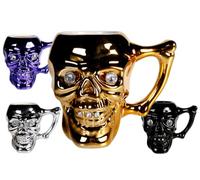 Mug en céramique - Avec tête de mort et cristaux