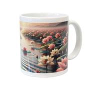 Mug en céramique blanche abondance du lotus - CBKreation