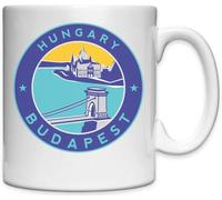 Mug en céramique blanche avec inscription « Hungary Budapest »