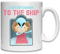 Mug en céramique blanche avec inscription « I Am Returning to The Ship »