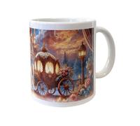 Mug en céramique blanche carrosse enchanté