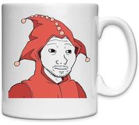 Mug en céramique blanche Joker Wojak Feels Guy Meme