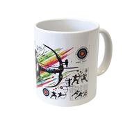 Mug en céramique blanche Tir à l'arc