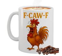 Mug en Céramique - Céramique F-CAW-F Articles de Boisson - Verre À Boire Coq Humour Inapproprié,Pour Lait Latte Jus Soda Bière Vin Cuisine Salon Bureau Voyage Pique-nique Anniversaire Fête Collègues