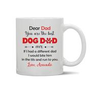Mug En Céramique Cher Papa, Tu Es Le Meilleur Papa De Chien Du 330Ml | Mug En Céramique Original Chic Tasse Pour Maison Bureau Événements Tasse Café Céramique