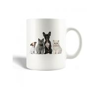 Mug En Céramique Chiens Et Chats Noirs Blancs Gris Et Marrons Races De Chats