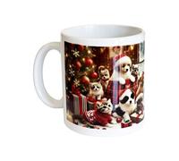 Mug en céramique chiots et chatons de Noël - CBKreation