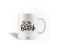 Mug En Céramique Citation La Vie Est Du Beurre À La Plage Life Is Butter At The Beach
