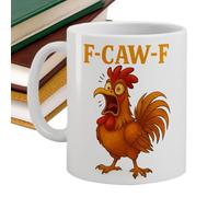 Mug En Céramique Coq - 325 Ml F-CAW-F | Mug Humoristique Avec Un Coq, Idéal Pour Le Lait, Le Café, Le Jus, La Bière Ou Le Vin | Parfait Pour La Cuisine, Le Salon, Le Bureau, Les Voyages, Un A