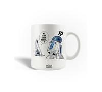 Mug en Céramique - Doctor Who - R2D2 et Dalek - 30cl - Compatible lave-vaisselle - Blanc